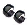 Load image into Gallery viewer, 9mm/6mm Inox Jewelry Black Plated Huggies Earrings