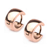 Load image into Gallery viewer, 9mm/6mm Inox Jewelry Rose Gold Plated Huggies Earrings