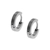 Load image into Gallery viewer, Plain Steel Huggies Earrings