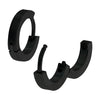 Load image into Gallery viewer, Black Plated Plain Huggies Earrings