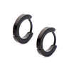 Load image into Gallery viewer, Black Plated Plain Huggies Earrings