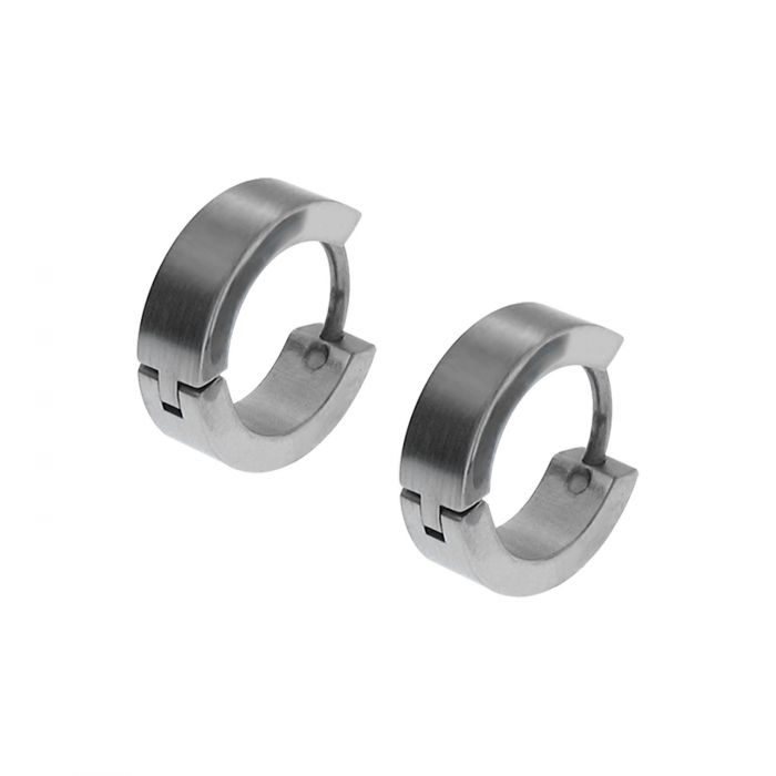 Huggies Plain Steel Earrings