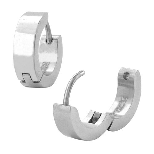 Huggies Plain Steel Earrings