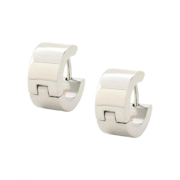 Plain Huggies Steel Earrings