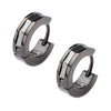 Load image into Gallery viewer, Stainless Steel Black Plated Huggies Earrings