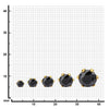 Load image into Gallery viewer, Gold Plated Steel with Black CZ Stud Earrings (Unisex)