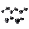 Load image into Gallery viewer, Black Plated Steel with Black CZ Stud Earrings (Unisex)