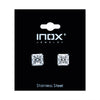 Load image into Gallery viewer, Stainless Steel and Black Plated with Hashtag CZ Square Cut Stud Earrings