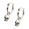 Load image into Gallery viewer, Stainless Steel Hoop with Skull Dangle Earrings