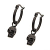 Load image into Gallery viewer, Stainless Steel Hoop with Skull Dangle Earrings