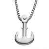 Load image into Gallery viewer, Matte Steel Man of War Anchor Pendant with Steel Bold Box Chain