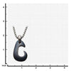 Load image into Gallery viewer, Stainless Steel and Blue Plated Antiqued Finish Hook Pendant with Chain