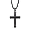 Load image into Gallery viewer, Stainless Steel Black Plated Apostle Cross Pendant with Chain