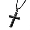 Load image into Gallery viewer, Stainless Steel Black Plated Apostle Cross Pendant with Chain