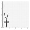 Load image into Gallery viewer, Stainless Steel Black Plated Apostle Cross Pendant with Chain