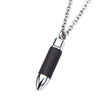 Load image into Gallery viewer, Stainless Steel and Carbon Graphite Bullet Pendant with 22 inch Chain