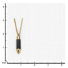 Load image into Gallery viewer, Stainless Steel Gold Plated and Carbon Graphite Bullet Pendant with 22 Chain