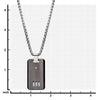 Load image into Gallery viewer, Black Plated Gun Metal Finish with CZ Dog Tag Pendant with Chain