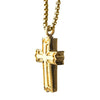 Load image into Gallery viewer, Stainless Steel &amp; Gold IP Memorial Gothic Cross Pendant with Gold IP Box Chain