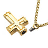 Load image into Gallery viewer, Stainless Steel &amp; Gold IP Memorial Gothic Cross Pendant with Gold IP Box Chain