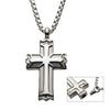 Load image into Gallery viewer, Stainless Steel Memorial Gothic Cross Pendant wiith Steel Box Chain