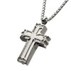 Load image into Gallery viewer, Stainless Steel Memorial Gothic Cross Pendant wiith Steel Box Chain