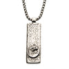 Load image into Gallery viewer, Stainless Steel Silver Plated Dog Tag Pendant with Eagle Head Inlay, with Steel Box Chain