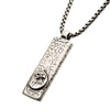 Load image into Gallery viewer, Stainless Steel Silver Plated Dog Tag Pendant with Eagle Head Inlay, with Steel Box Chain