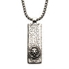 Load image into Gallery viewer, Stainless Steel Silver Plated Dog Tag Pendant with Lion Head Inlay, with Steel Box Chain