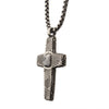 Load image into Gallery viewer, Stainless Steel Silver Plated Cross Pendant with Gray Jasper Stone, with Steel Box Chain