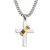 Load image into Gallery viewer, Gold Plated Ring in Steel Cross Pendant with Chain