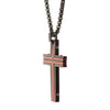 Load image into Gallery viewer, Black &amp; Red Plated Dante Cross Pendant with Chain