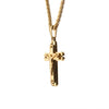 Load image into Gallery viewer, Gold Plated Jesus Crucifix Cross Pendant with Gold Wheat Chain