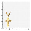 Load image into Gallery viewer, Gold Plated Jesus Crucifix Cross Pendant with Gold Wheat Chain