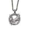 Load image into Gallery viewer, Stainless Steel Gunmetal Protect and Honor Eagle Pendant with Chain