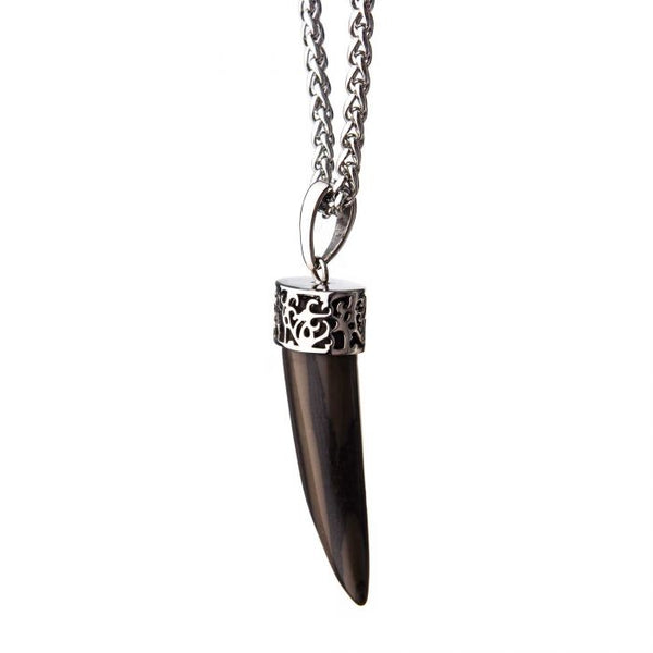 Limestone Claw Stainless Steel Pendant