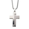 Load image into Gallery viewer, Modern BlockTextured Stainless Steel Cross Pendant