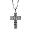 Load image into Gallery viewer, Antiqued Stainless Steel Weave Pattern Cross Pendant with Chain