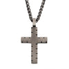 Load image into Gallery viewer, Stainless Steel &amp; Gun Metal IP Chiseled Cross Pendant with Gun Metal IP Chain