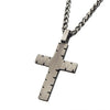 Load image into Gallery viewer, Stainless Steel &amp; Gun Metal IP Chiseled Cross Pendant with Gun Metal IP Chain