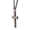 Load image into Gallery viewer, Stainless Steel &amp; Gun Metal IP Chiseled Cross Pendant with Gun Metal IP Chain