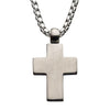 Load image into Gallery viewer, Stainless Steel Hammered Cross Pendant with Steel Box Chain