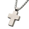 Load image into Gallery viewer, Stainless Steel Hammered Cross Pendant with Steel Box Chain