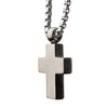 Load image into Gallery viewer, Stainless Steel Hammered Cross Pendant with Steel Box Chain