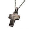 Load image into Gallery viewer, Gun Metal Plated Cross Pendant with Steel Wheat Chain