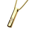 Load image into Gallery viewer, Stainless Steel &amp; Gold IP Memorial Cross Pendant with Clear CZ &amp; Gold IP Box Chain