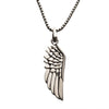 Load image into Gallery viewer, Steel Wing Pendant with Black Oxidized Steel Box Chain