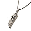 Load image into Gallery viewer, Steel Wing Pendant with Black Oxidized Steel Box Chain