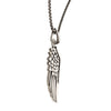 Load image into Gallery viewer, Steel Wing Pendant with Black Oxidized Steel Box Chain