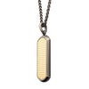 Load image into Gallery viewer, Gun Metal Plated with 18K Gold Plated Grid Inlay Dog Tag Pendant, with Black Plated Wheat Chain